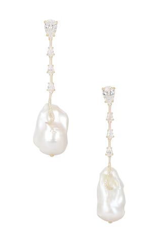 Dangling Cz Baroque Pearl Stud Earrings
                    
                    By Adina Eden | Revolve Clothing (Global)