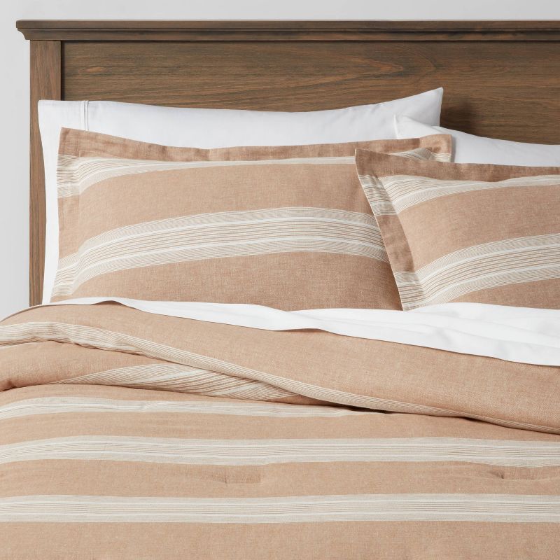 Chambray Yarn Dye Stripe Comforter & Sham Set - Threshold™ | Target