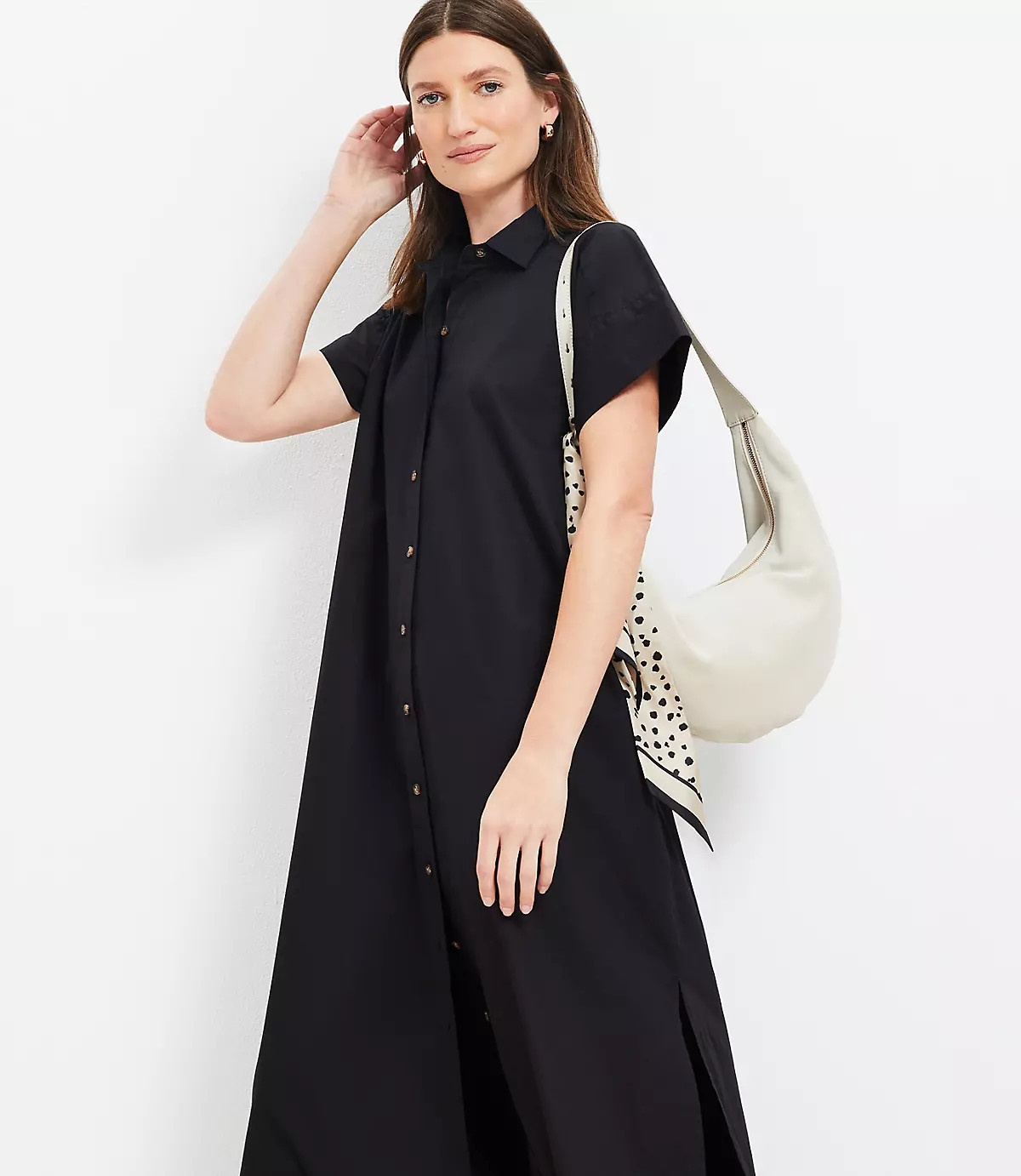 Poplin Maxi Pocket Shirtdress | LOFT