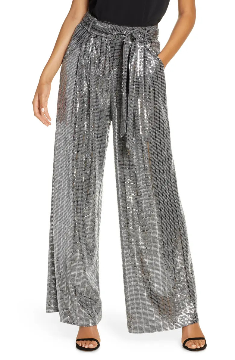 Eliza J Wide Leg Sequin Pants | Nordstrom | Nordstrom