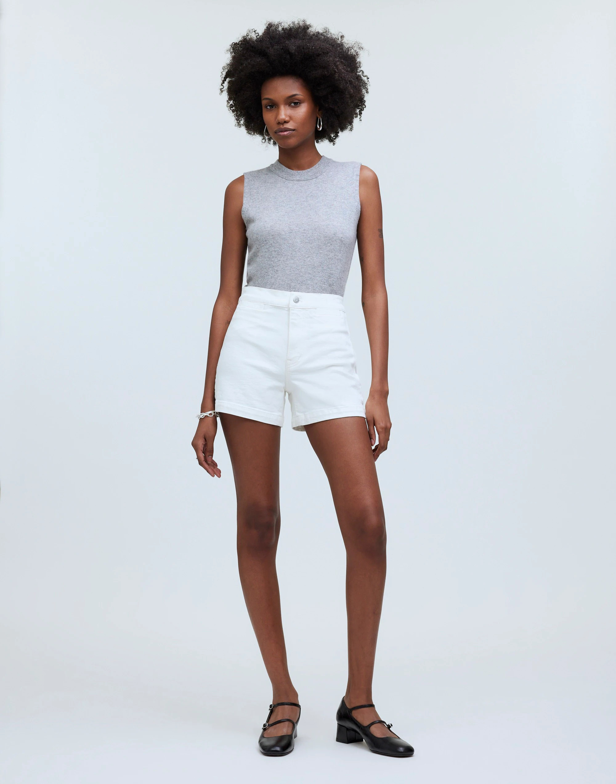 The Denim Emmett Short in Tile White: Welt Pocket Edition | Madewell