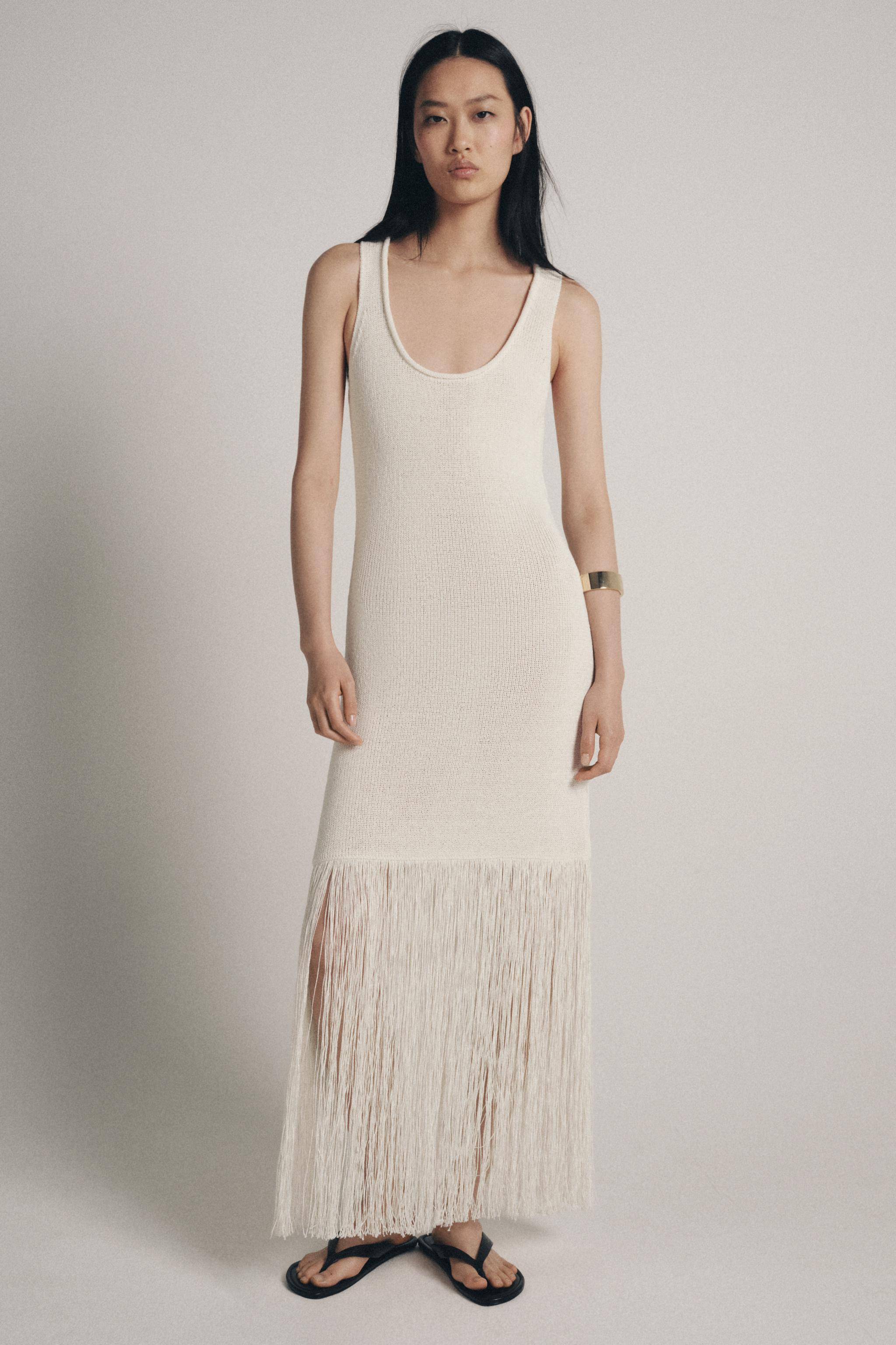 FRINGED KNIT DRESS | Zara US