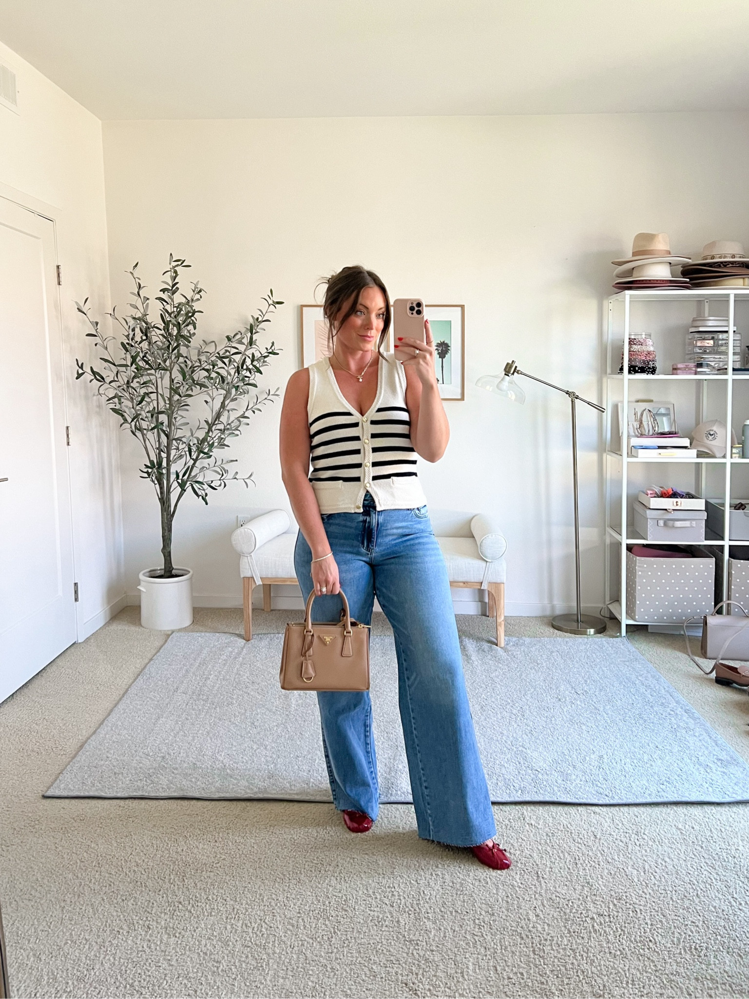 A classic early transitional outfit
Stripe cardigan top is super high quality, has cashmere in it, super soft! Wearing a medium

Jeans order true to size! Use code brittanyann25 on your order!🍒

#LTKFindsUnder100 #LTKxVICI #LTKMidsize