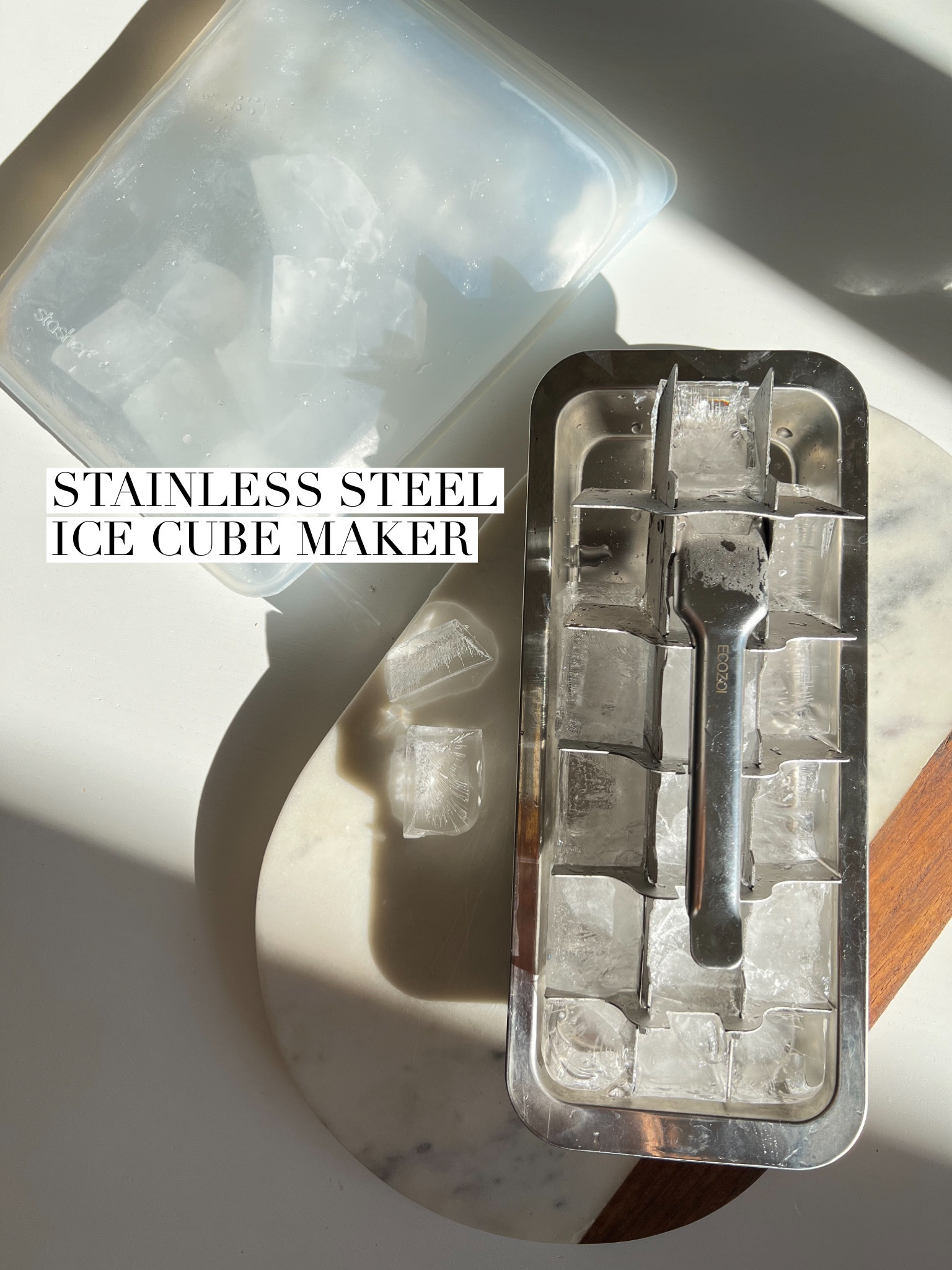 I bought this a few weeks ago and it hasn’t let me down. I ordered it because my silicone ones were starting to hold a scent from whatever I froze in it like bone broth then my water ice cubes tasted like bone broth. #icecubemaker #stainlesssteelicecubetray #icecubetray #LTKunder100

#LTKSeasonal #LTKHome