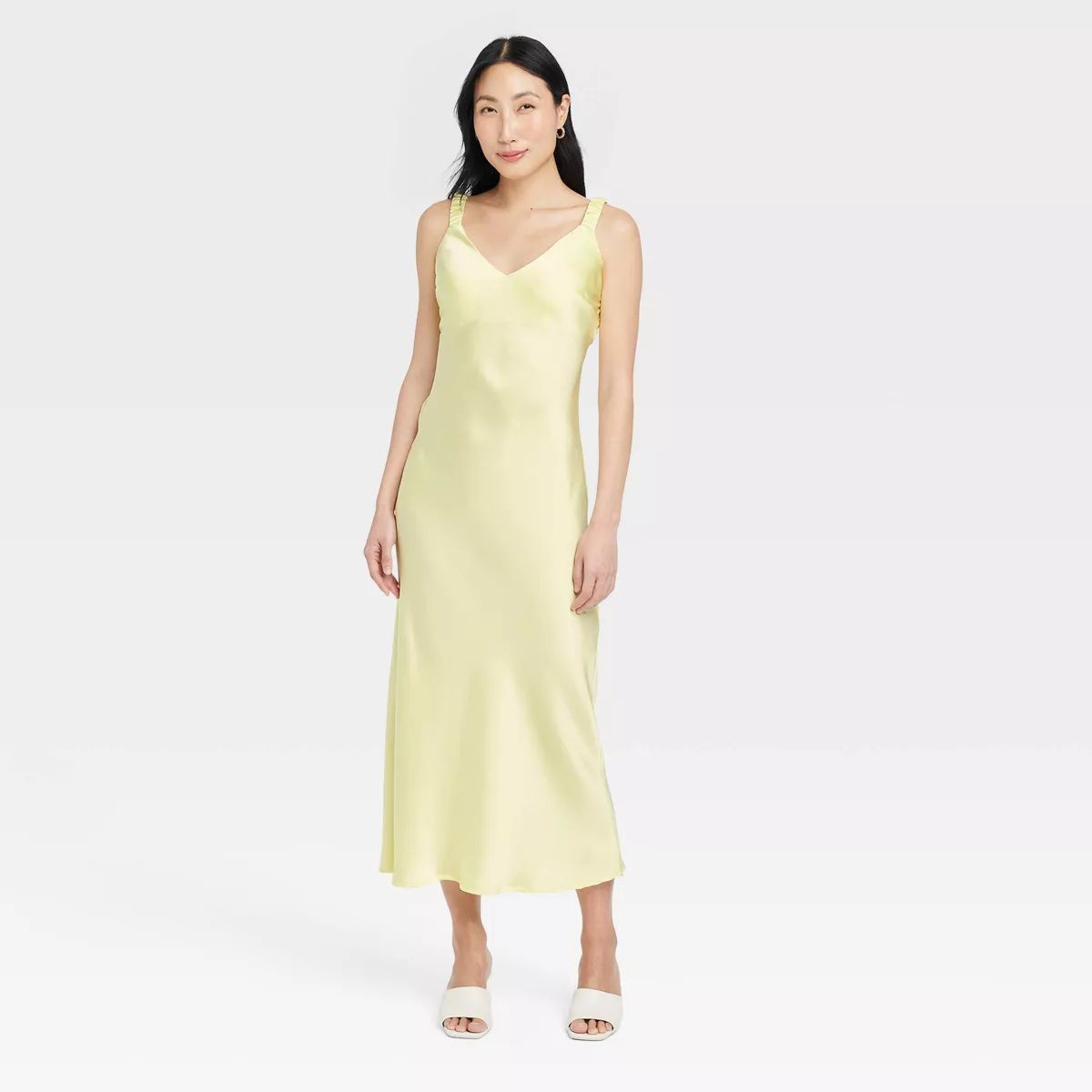 Women's Midi Perfect Slip Dress - A New Day™ Yellow S | Target
