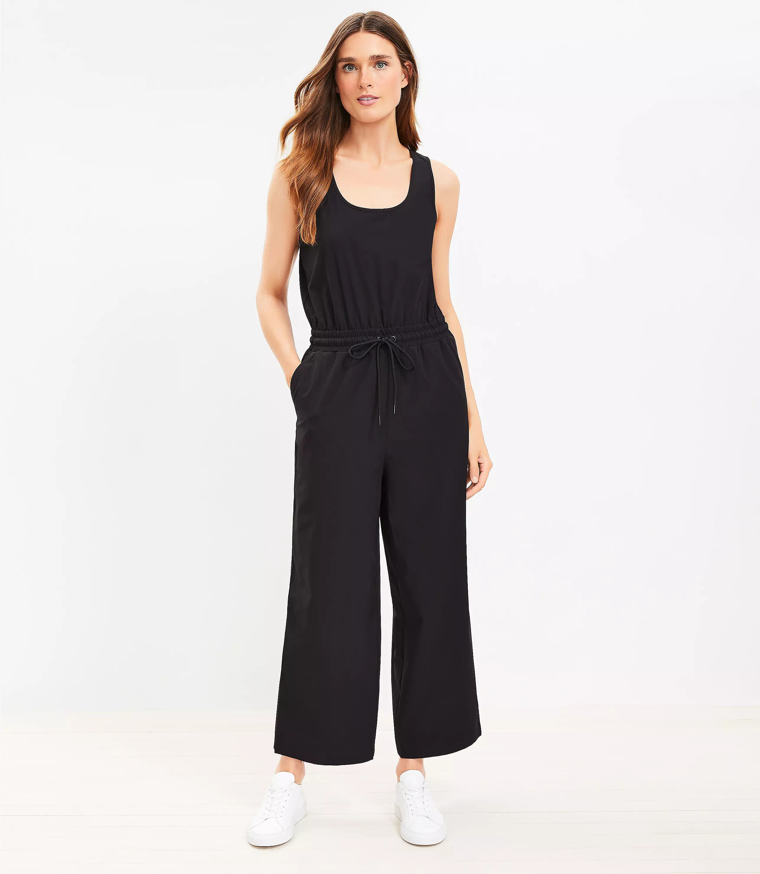Lou & Grey Wanderweave Sleeveless Jumpsuit | LOFT