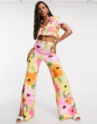 I Saw It First wide leg trouser co ord in multi floral print | ASOS (Global)