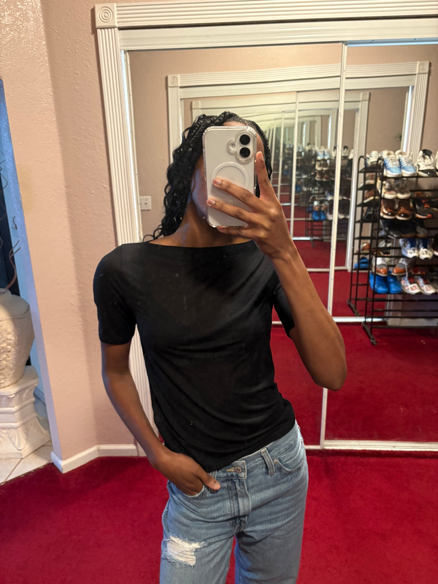 I have been on the hunt for the perfect sheer top. It’s the perfect amount of sheer, a soft material and I love the high neckline. 

Wearing an XS and it’s on sale 

#LTKFindsUnder50 #LTKSaleAlert
