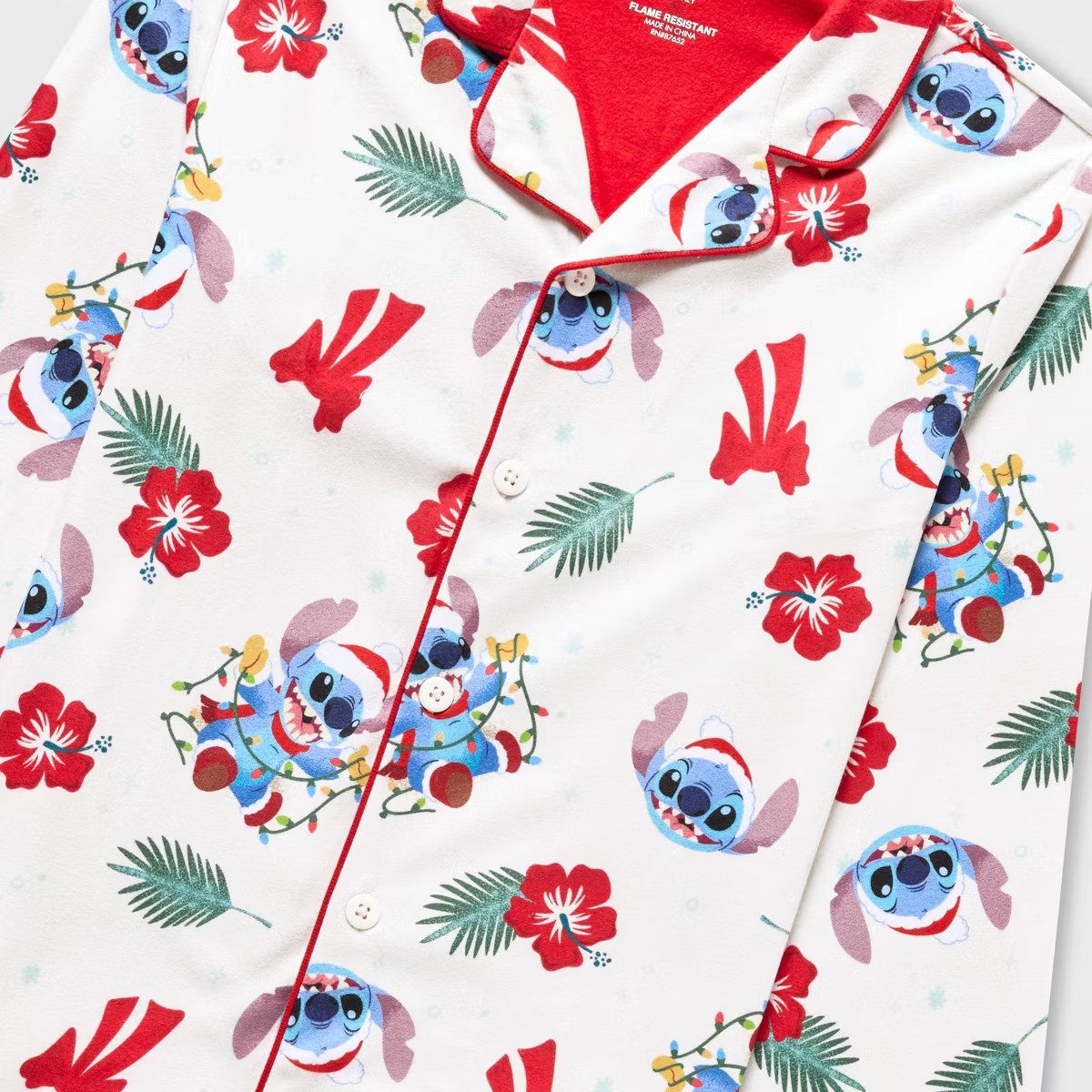 Kids' Lilo & Stitch 2pc Christmas Pajama Set - White 8 | Target