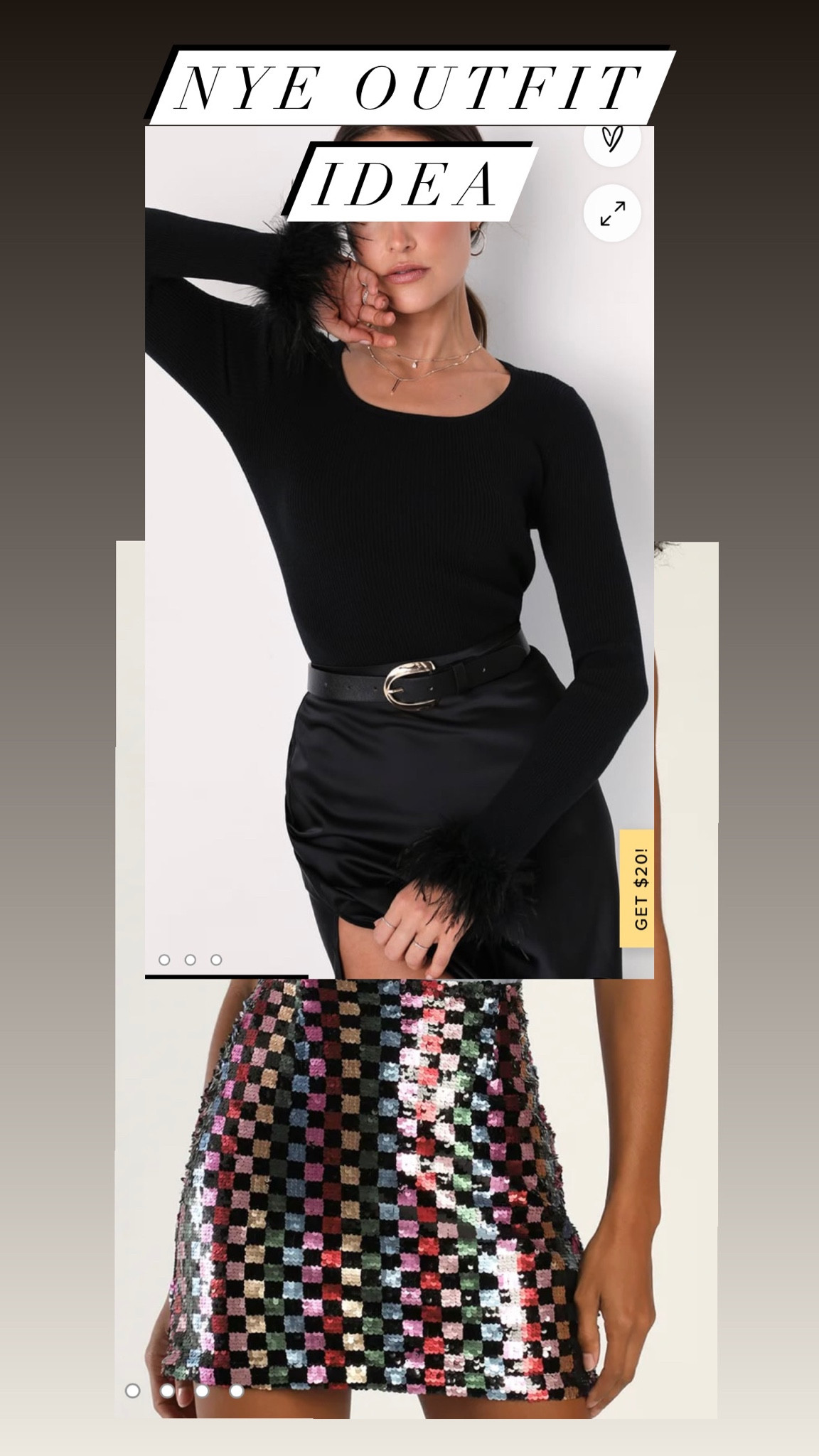 Love this feather top and sequin mini for nye  

#LTKHoliday #LTKunder100 #LTKSeasonal