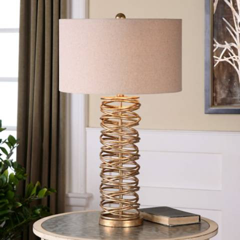 Uttermost Amarey Metal Rings Modern Column Table Lamp - #7N129 | Lamps Plus | Lamps Plus