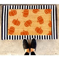 Pumpkins Fall Doormat | Modern Thanksgiving Turkey Custom Gift Idea | Etsy (US)