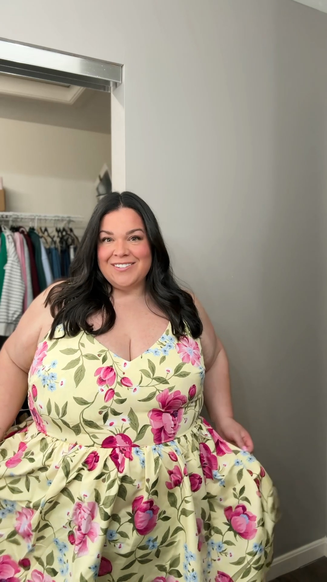 His old navy yellow and pink floral dress is a stunner! Perfect for a spring or summer wedding! I’d suggest sizing up one size, I’m in a 3x

#LTKPlusSize #LTKWedding #LTKPetite