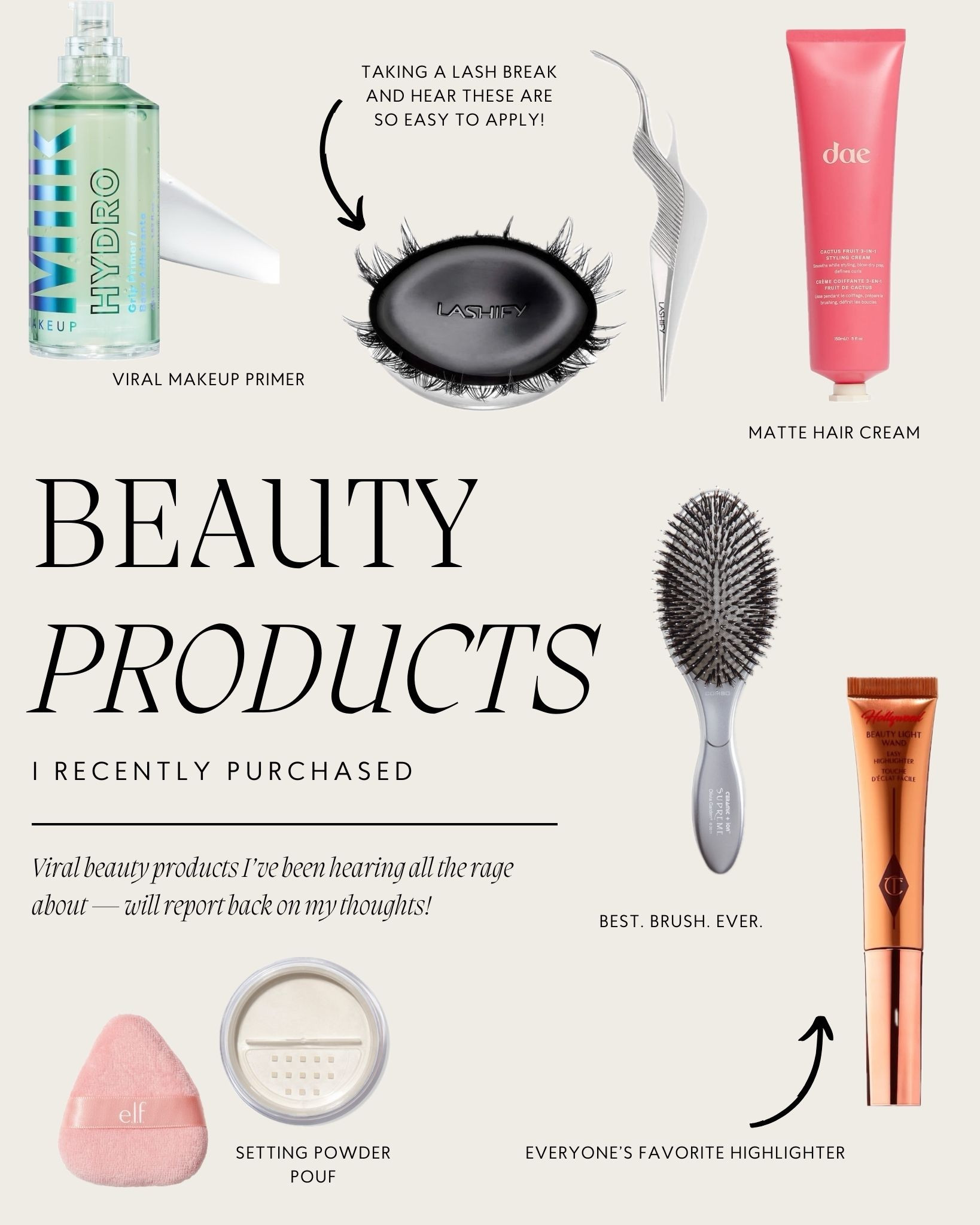 new beauty products I recently purchased that are supposed to be all the rage! Viral beauty products I’m testing out ✨ 

#LTKbeauty