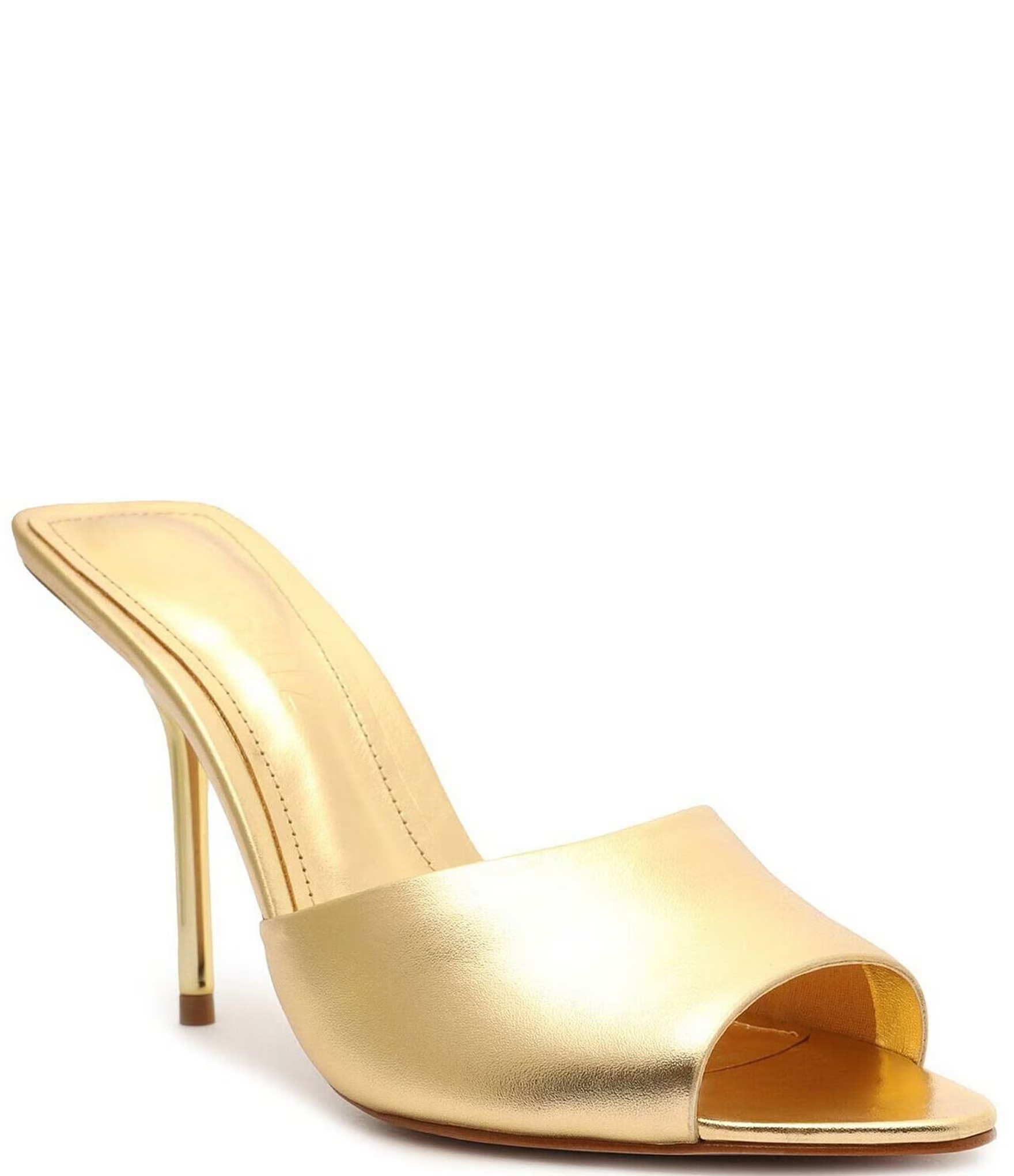 Luciana Metallic Leather Dress Slides | Dillard's