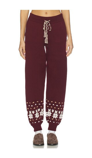 THE UPSIDE Le Ski Jojo Knit Jogger in Burgundy. - size S | Revolve Clothing (Global)