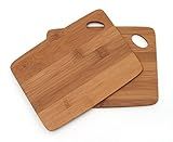 Lipper International Bamboo Wood Thin Kitchen Cutting Boards with Oval Hole in Corner, Set of 2 B... | Amazon (US)