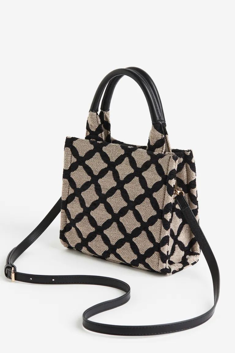 Mini crossbody bag - Beige/Black patterned - Ladies | H&M GB | H&M (UK, MY, IN, SG, PH, TW, HK)