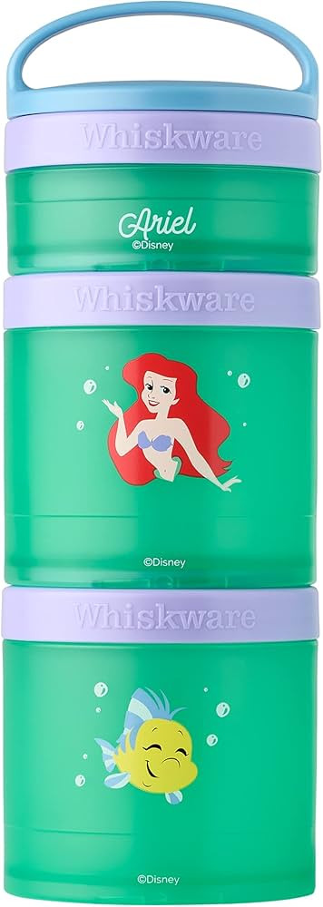 Whiskware Container Stackable Snack, 2 1/3 Cup, Ariel and Flounder | Amazon (US)