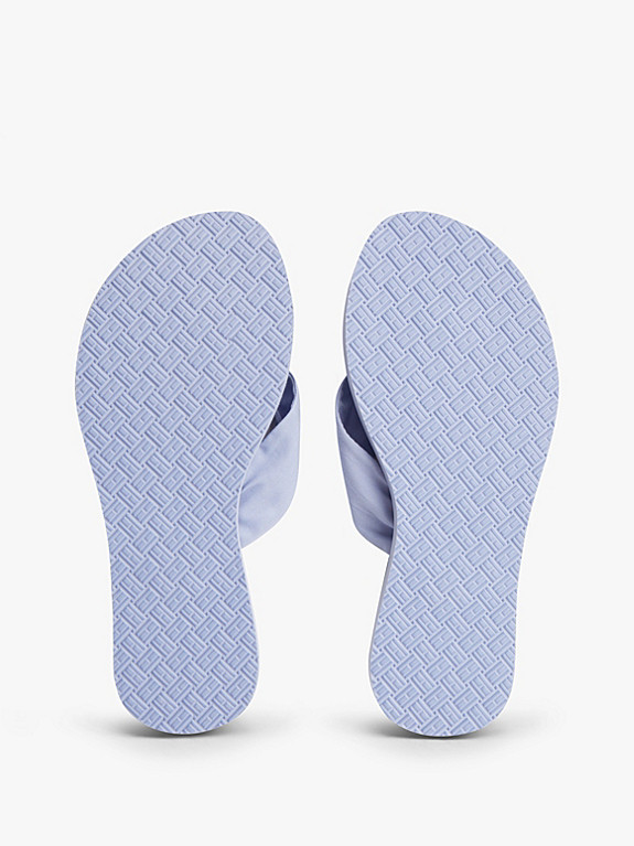 TH Monogram Plaque Flip-Flops | Purple | Tommy Hilfiger | Tommy Hilfiger UK