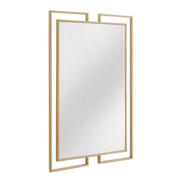 Indrani Gold Finish Frame Rectangular Wall Mirror by iNSPIRE Q Bold - Large | Bed Bath & Beyond