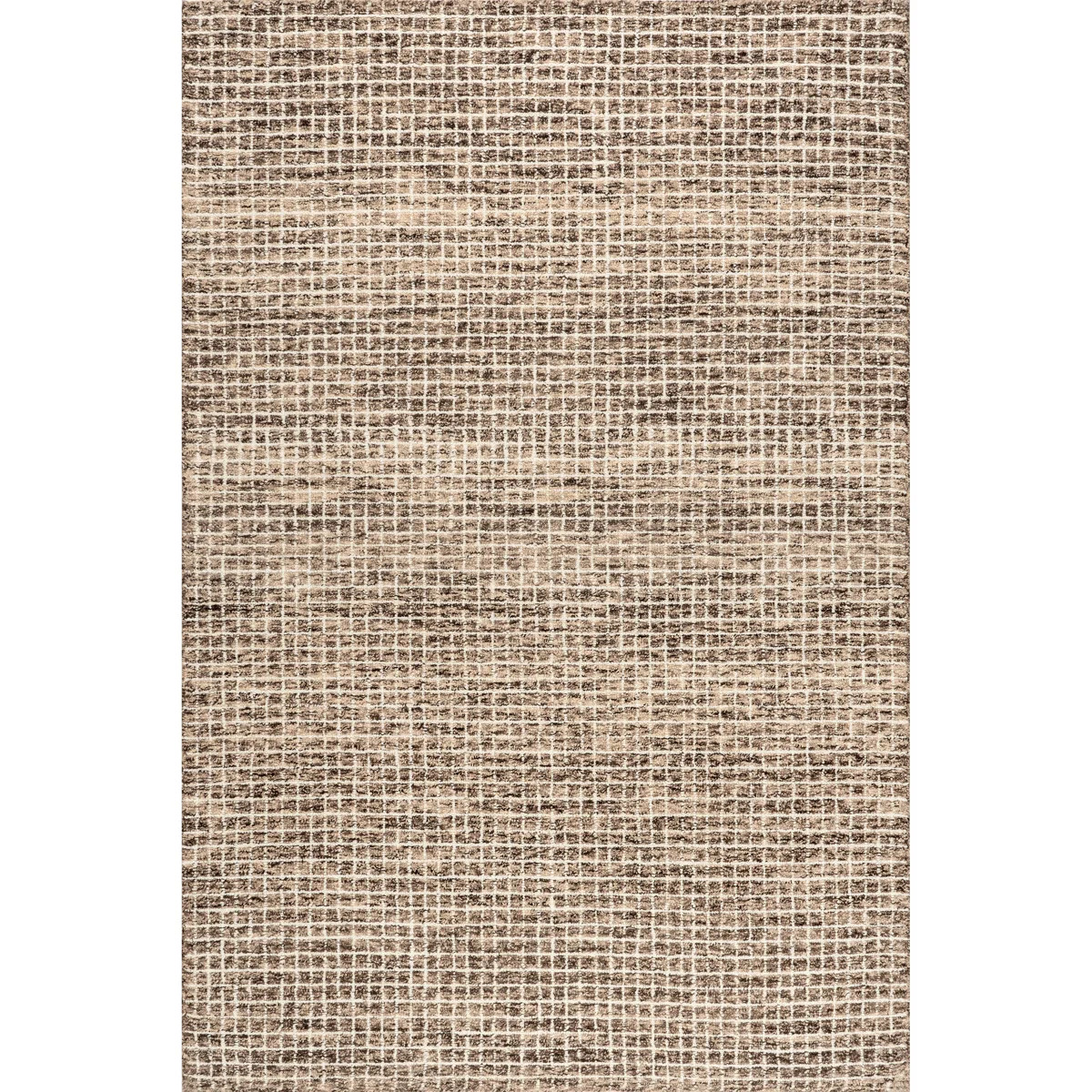 Winfield Katasha Checked Wool Brown Area Rug | Wayfair North America