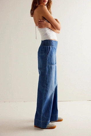 We The Free Breezy Denim Pull-On Jeans | Free People (Global - UK&FR Excluded)
