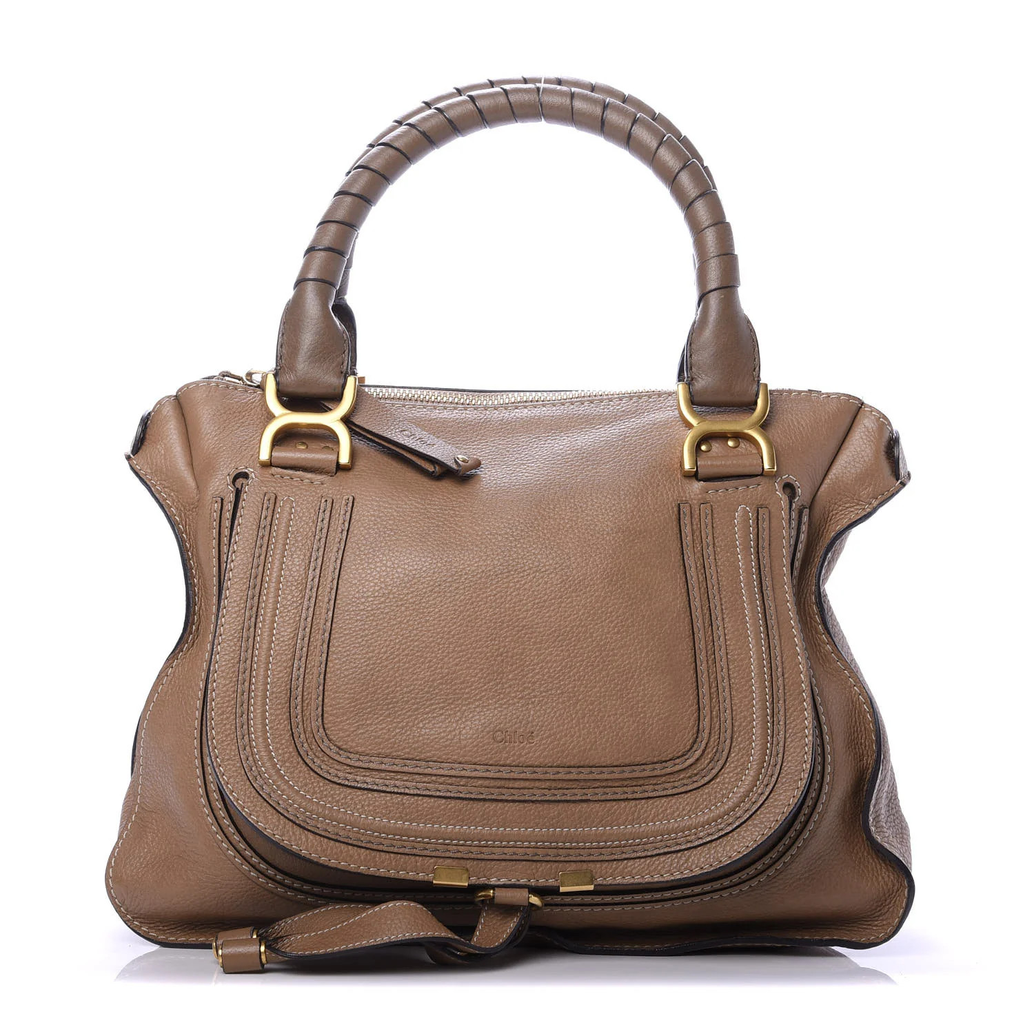 CHLOE Calfskin Medium Marcie Satchel Nut | FASHIONPHILE | Fashionphile