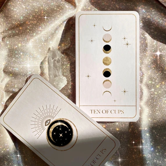 Luna Soleil Tarot Deck  White and Gold Tarot Cards  78 Card | Etsy | Etsy (US)
