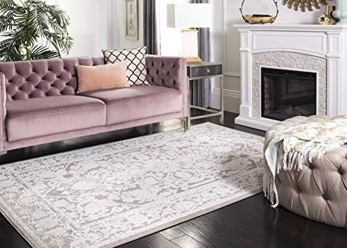 SAFAVIEH Reflection Collection 8' x 10' Beige/Cream RFT665A Vintage Distressed Area Rug | Amazon (US)