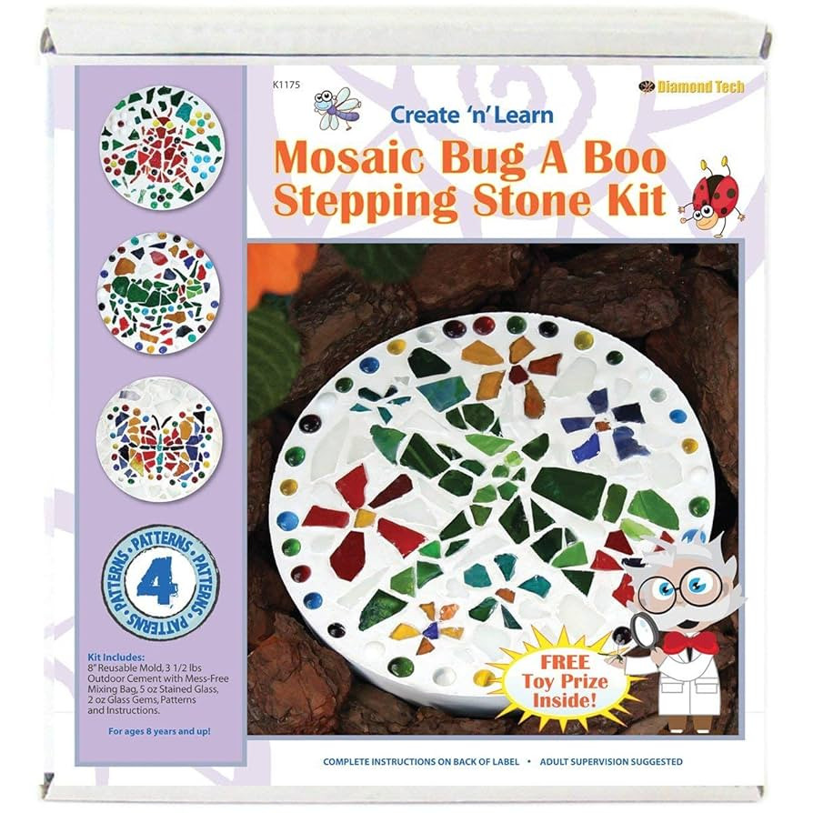 Diamond Tech Create N Learn Mosaic Stepping Stone Kit, Bug-A-Boo | Amazon (US)