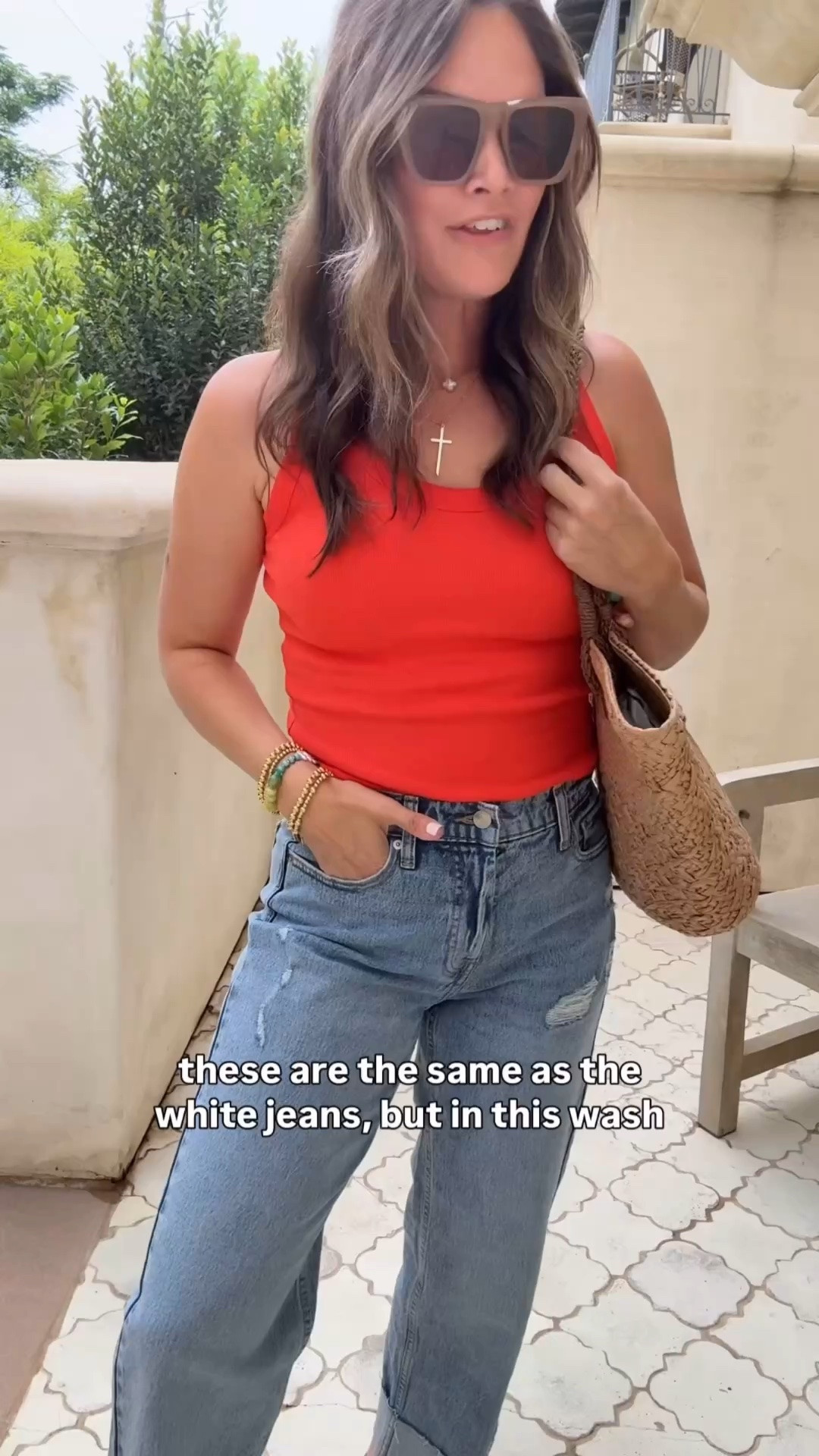 I have these jeans in this light wash and in white! I linked both. I love these for summer with the crop at the bottom and the simple distressing!

#LTKootd #LTKdayinmylife #LTKmomlife