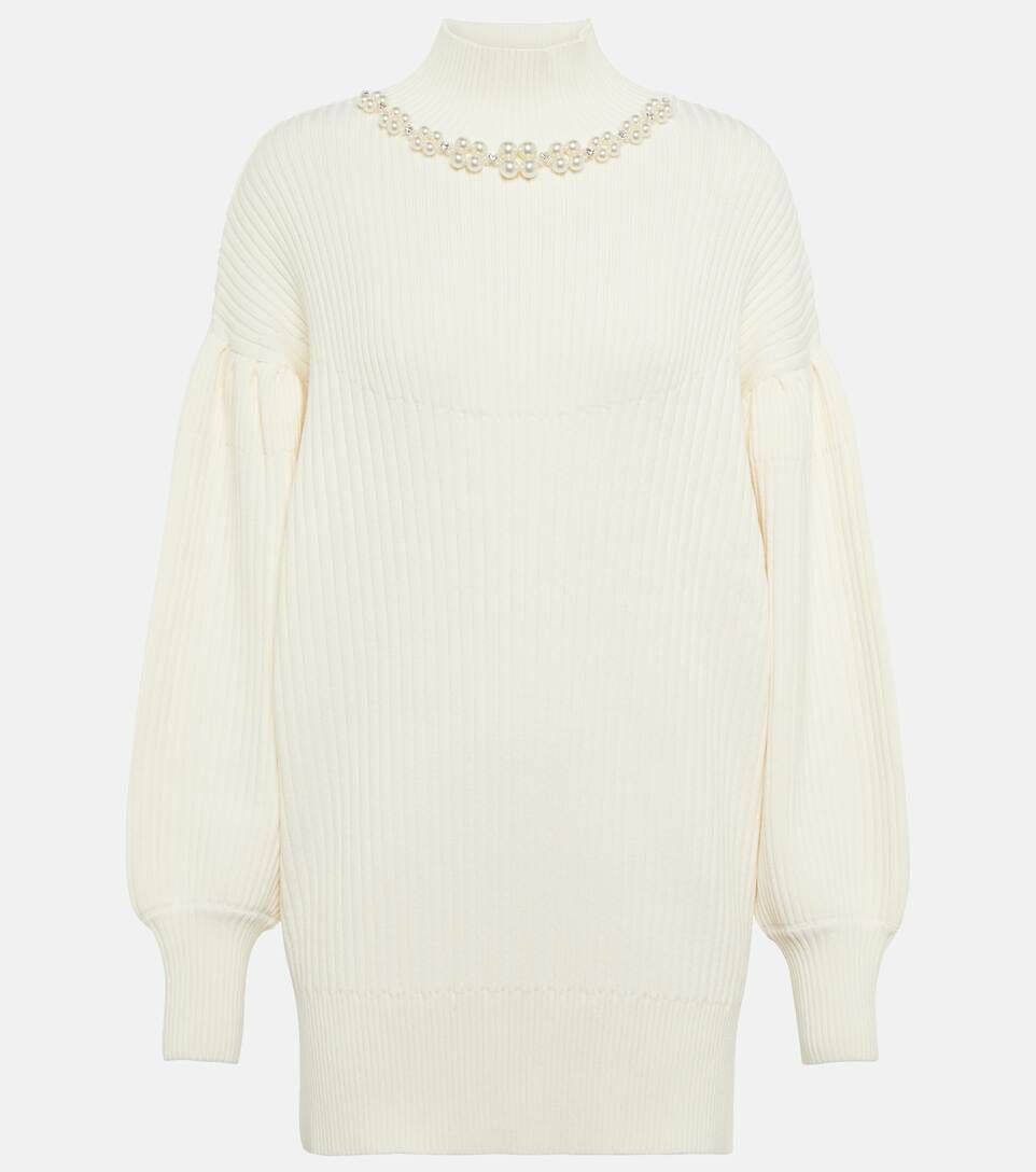 Faux pearl-embellished turttleneck sweater | Mytheresa (US/CA)