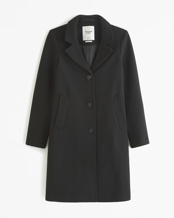 Wool-Blend Dad Coat | Abercrombie & Fitch (US)
