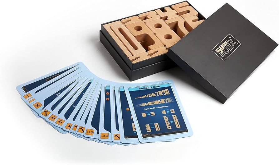 SumBlox All-New Starter Set of 38 Math Building Blocks - STEM Solid Wood Educational Number Block... | Amazon (US)
