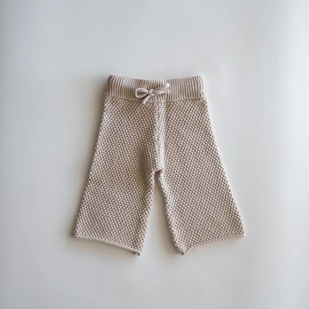 Organic Knit Wideleg Pant | Atlas Grey