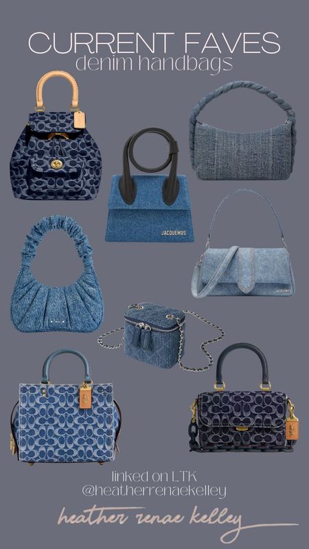 CURRENT FAVES - denim handbags

Loving denim right now and these denim handbags are the perfect pop of denim with any outfit  

#LTKitbag #LTKstyletip