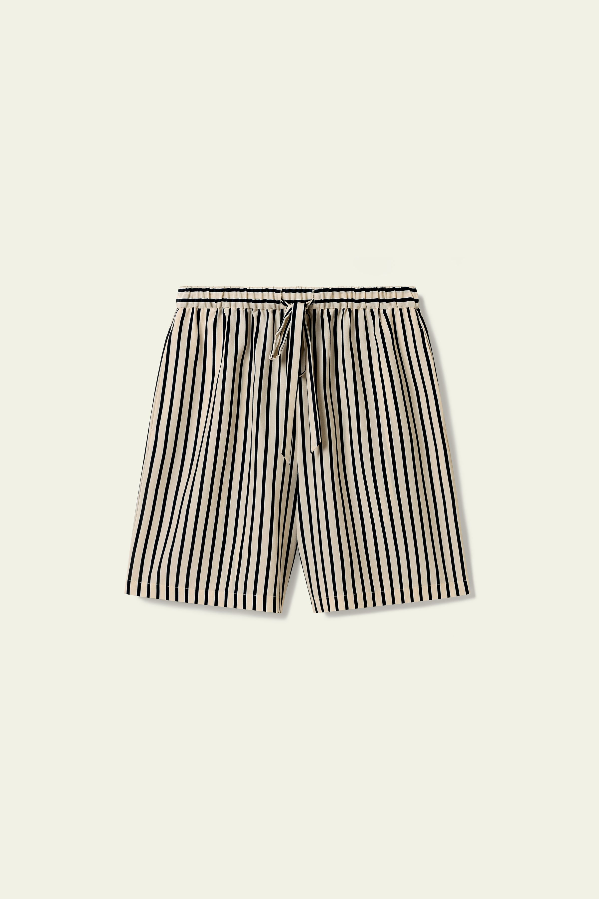 Striped Silk Shorts | LILYSILK