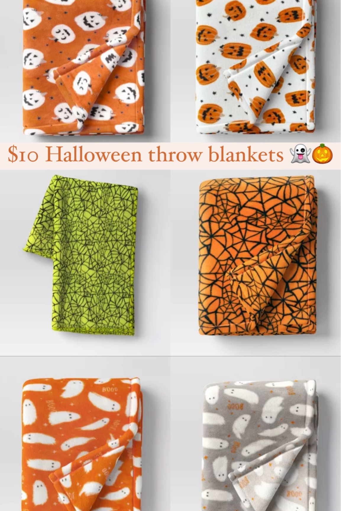 $10 Halloween fleece throw blankets 

#LTKHome #LTKFamily #LTKSeasonal