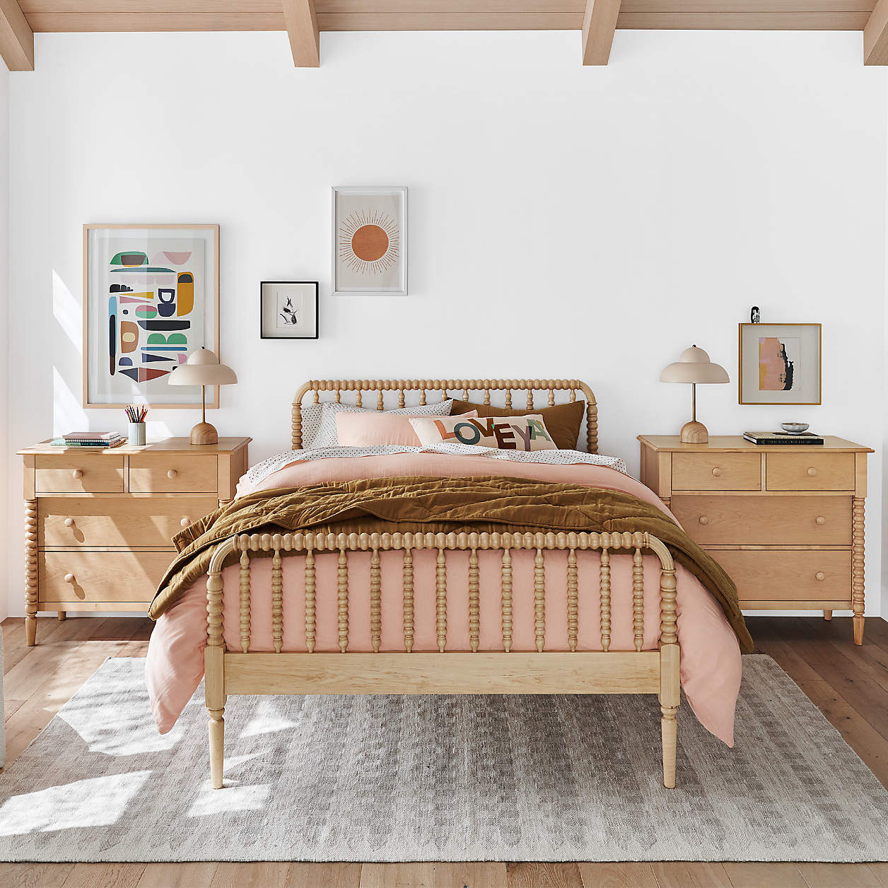 Jenny Lind Maple Wood Spindle Twin Kids Bed Frame + Reviews | Crate & Kids | Crate & Barrel