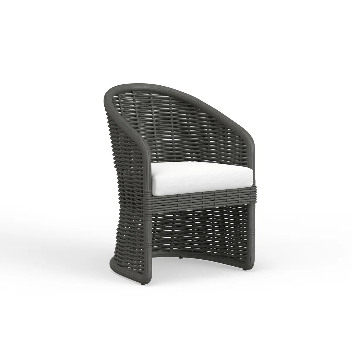 Cabo Wicker Premium All-Weather Wicker Outdoor Dining Armchair with Sunbrella\u00ae Cushion | Wayfair North America