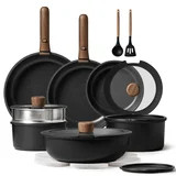 Carote 21 Pieces Nonstick Cookware Set, Pots and Pans Set with Detachable Handles, Oven Safe, Sta... | Walmart (US)