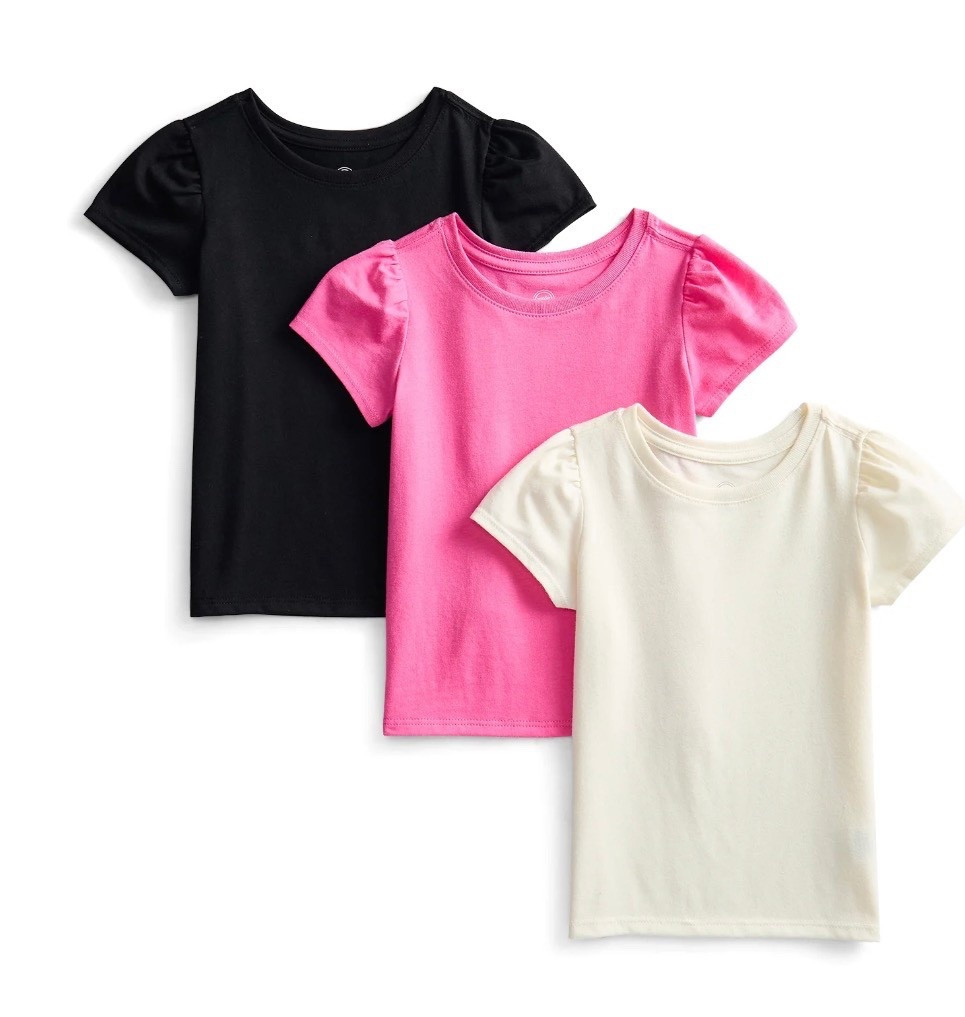 3 pack of tshirts $8.36! Multiple color options. Girls tees. Toddler girls tees. Basics. Basic tees. Summer tees. Spring tees. Walmart finds. Wonder nation 

#LTKKids #LTKSpringSale