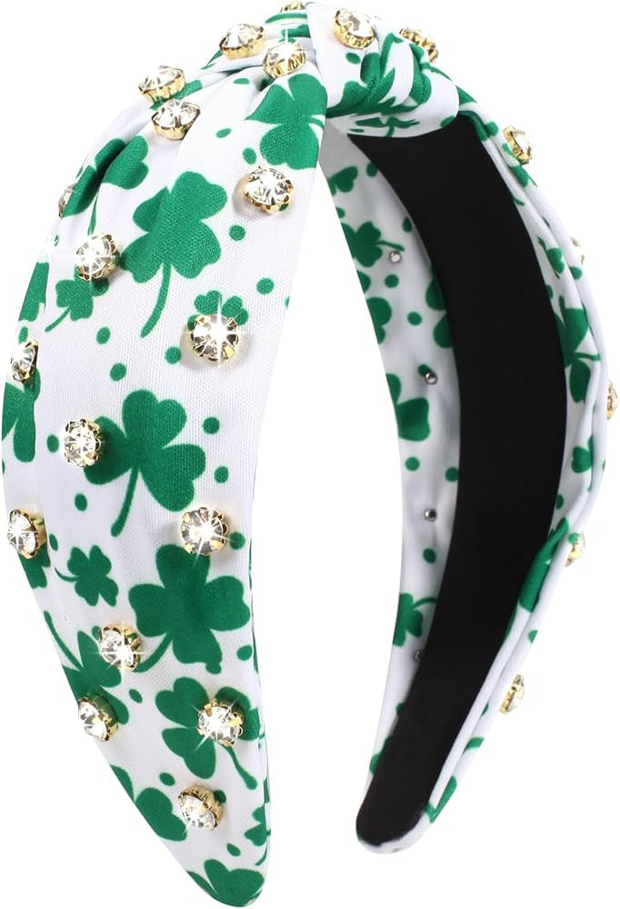 Ardorchid St.Patrick's Day Headbands Irish Green Shamrock Rhinestone Hair Accessories for Women G... | Amazon (US)
