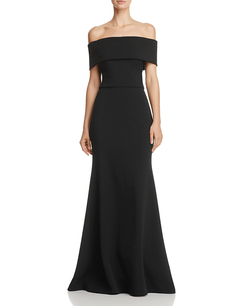 Aqua Off-the-Shoulder Scuba Crepe Gown - Exclusive | Bloomingdale's (US)