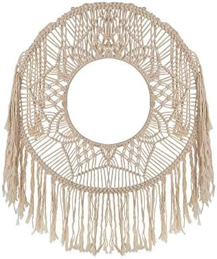 Round Boho Macrame Wall Hanging - Circle Woven Wall Hanging Tapestry | Trending Boho Room Decor t... | Amazon (US)