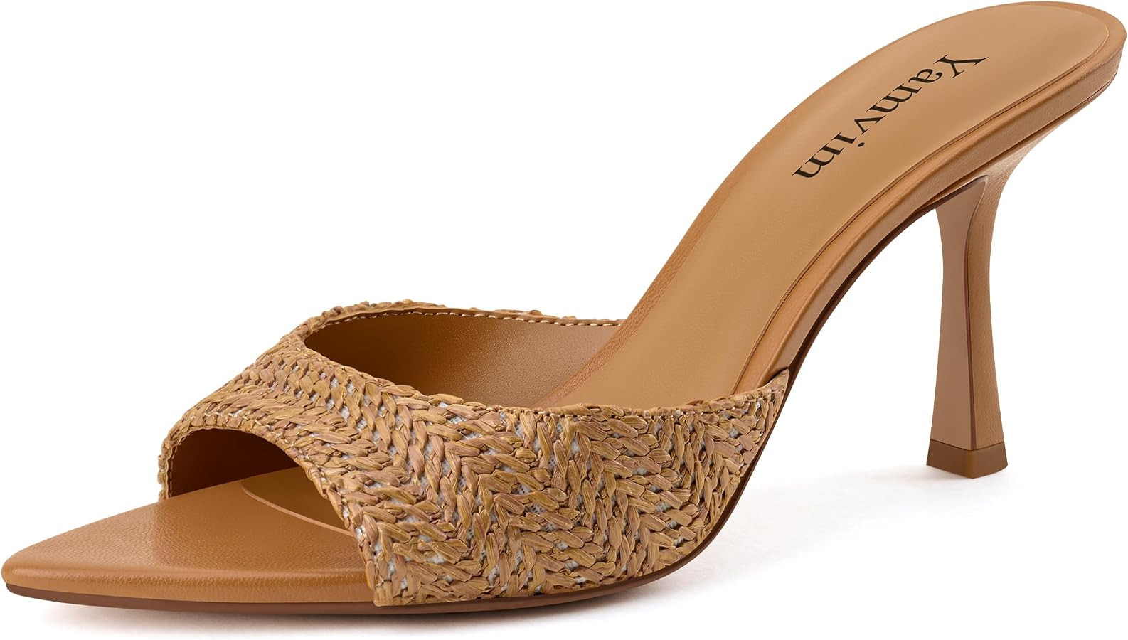 Heel Mules for Women Pointed Open Toe High Heel Sandals | Amazon (US)