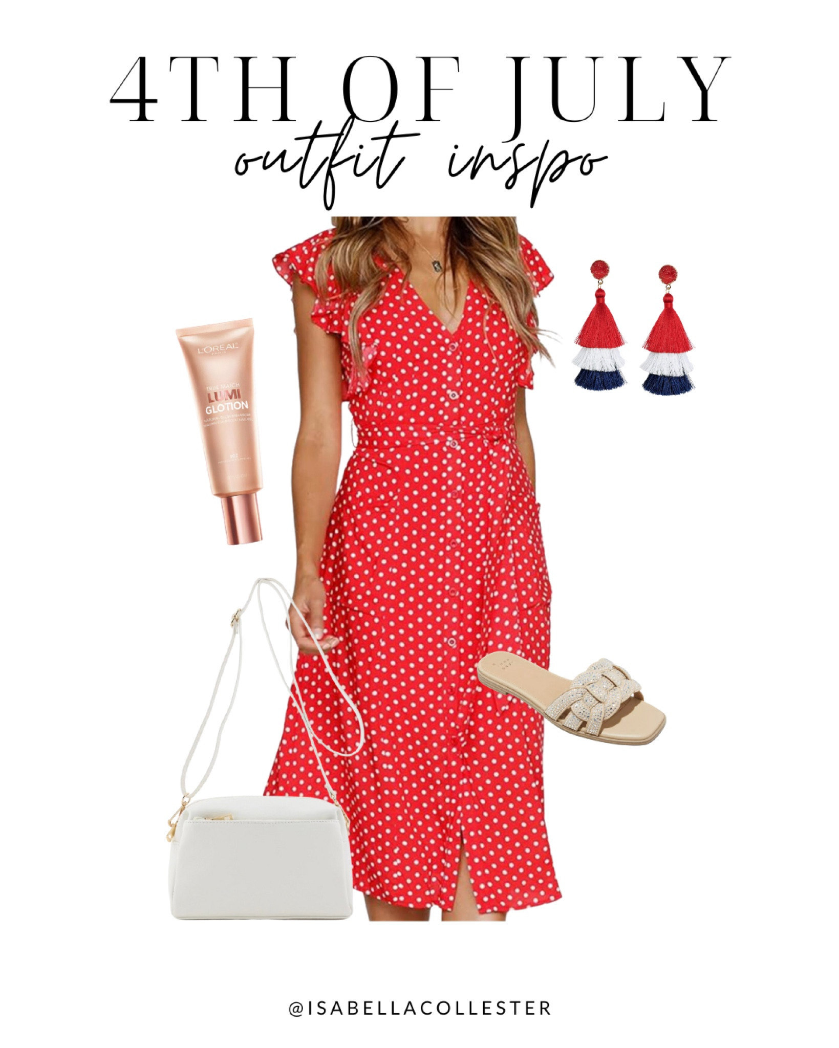 4th of July Outfit Inspo

4th of July  4th of July outfit inspo  patriotic outfit inspo  patriotic clothing  red white and blue theme  red polka dot dress  sparkly sandals  white purse  

#LTKStyleTip #LTKSeasonal