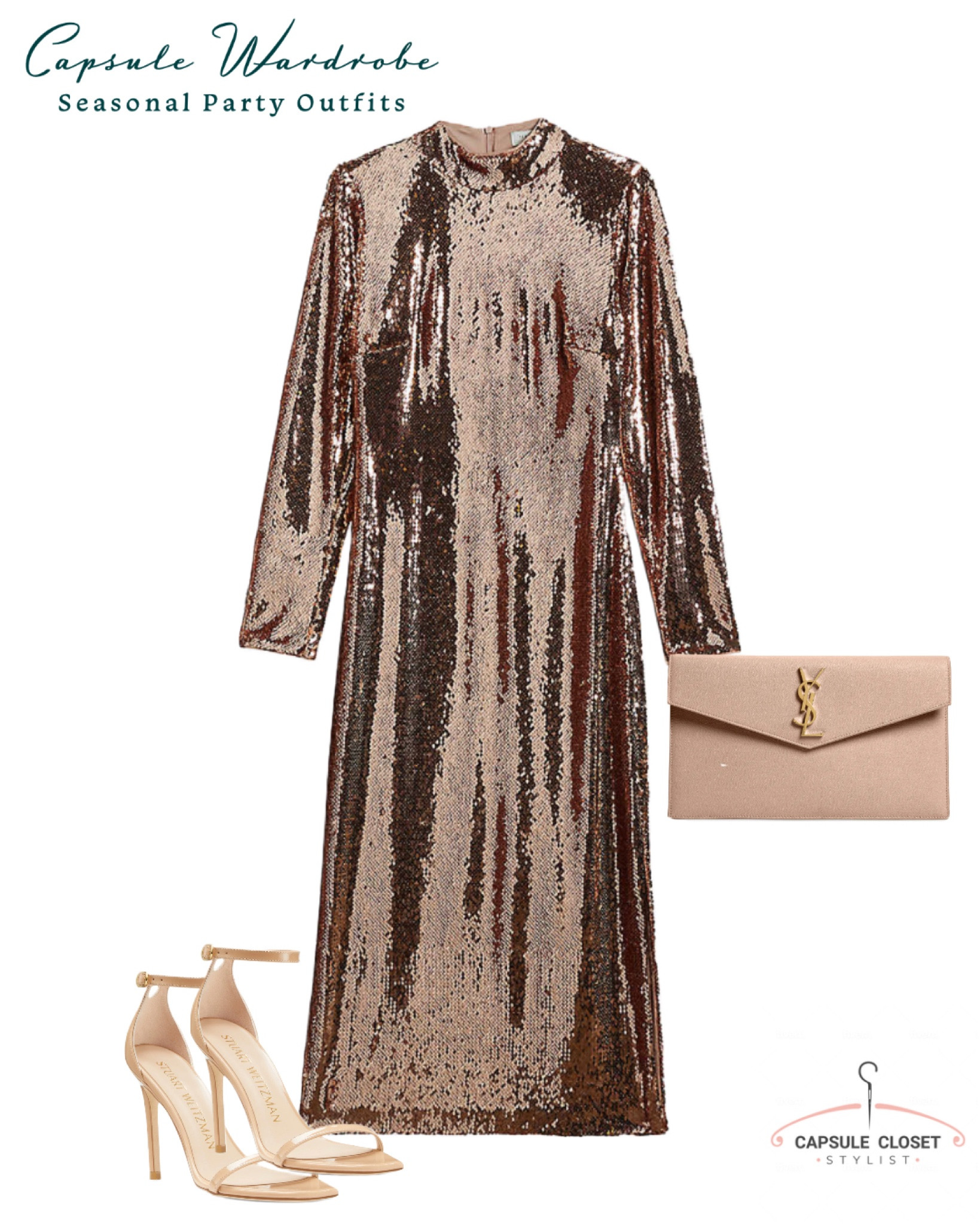 Party outfits for the holidays. #holidaydress #holidayoutfit #christmasdress #partyoutfit #partydress #sequindress #sequinoutfit #sparklydress #sparklyoutfit #sparklyshoes #sparklyclutch #glittershoes #glittersandals #glitterbag

#LTKHoliday #LTKstyletip #LTKSeasonal