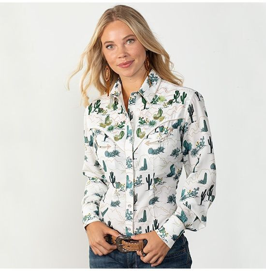 Cactus & Embrodiery Top | Rod's Western Palace/ Country Grace